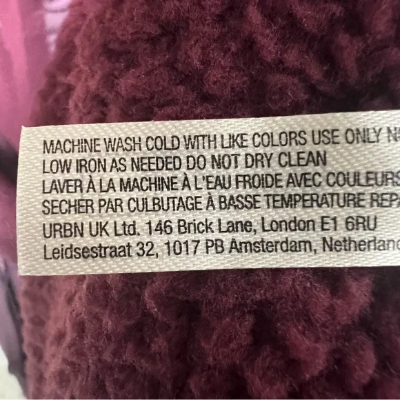 NWT Free People Movement x Hatch Hit The Slopes Fleece Jacket Medium Deep Maroon - Picture 14 of 15